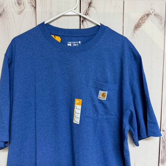 Carhartt Loose Fit Heavyweight Pocket Tee Men’s Large Tall Blue NWT - Picture 2 of 9